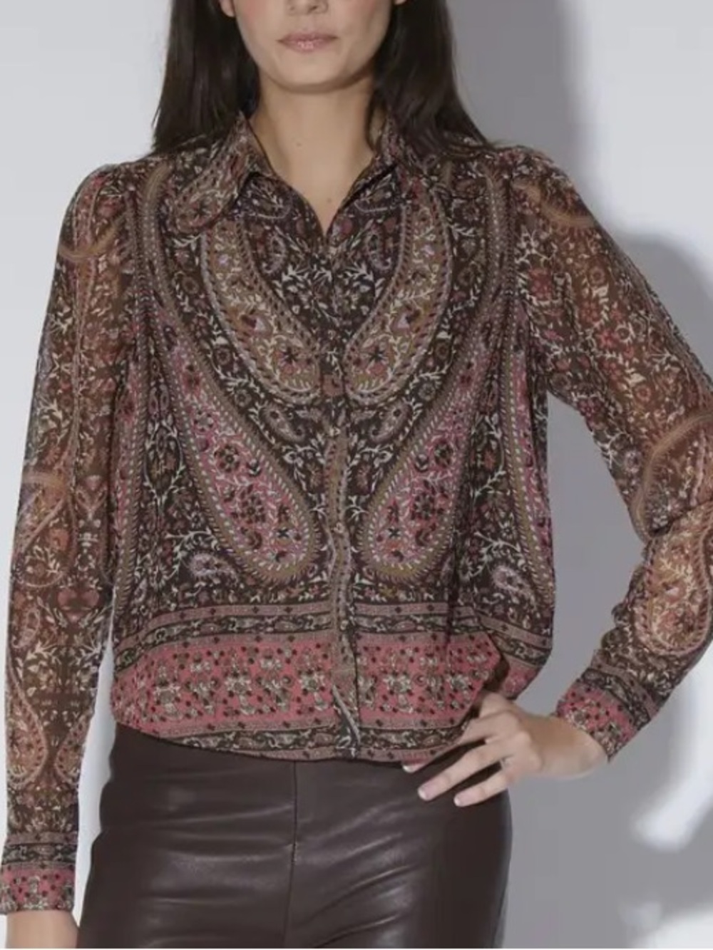Walter Baker - Adeline Top in Grand Paisley (Medium)